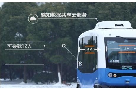 萌萌噠！無人駕駛小巴開進(jìn)南京國(guó)際青年文化公園