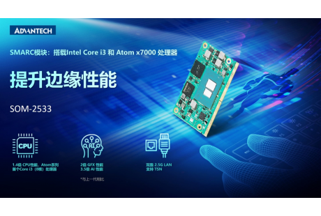 研華推出SMARC系列模塊SOM-2533，提升邊緣性能